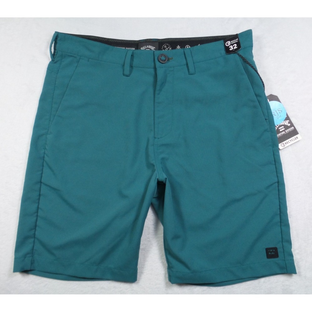 Billabong Shorts Mens Size 32 Green Surftrek Wick Stretch Pockets Adventure NWT